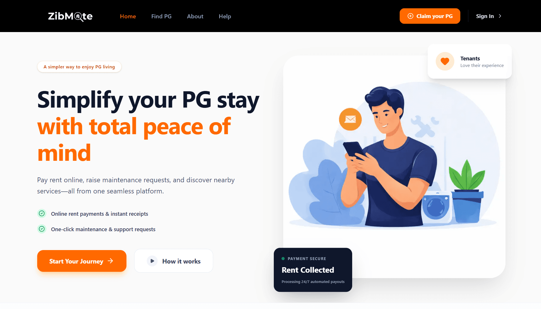 Zibmate — PG Management Platform